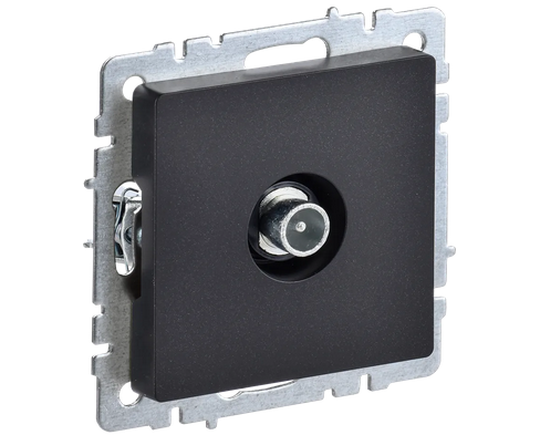 

Розетка TV IEK BRITE РТВ10-0-БрЧ, черный, проходная, без рамки (BR-A10-P-K02), РТВ10-0-БрЧ