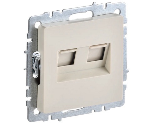 

Розетка RJ-45+RJ-11 скрытый монтаж категория 5e, механизм без рамки, бежевый, IEK BRITE РК/Т12-БрКр (BR-KT20-O-1-K10), РК/Т12-БрКр