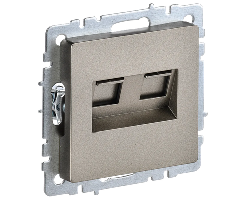 

Розетка RJ-45+RJ-11 скрытый монтаж категория 5e, механизм без рамки, шампань, IEK BRITE РК/Т12-БрШ (BR-KT20-O-1-K37), РК/Т12-БрШ