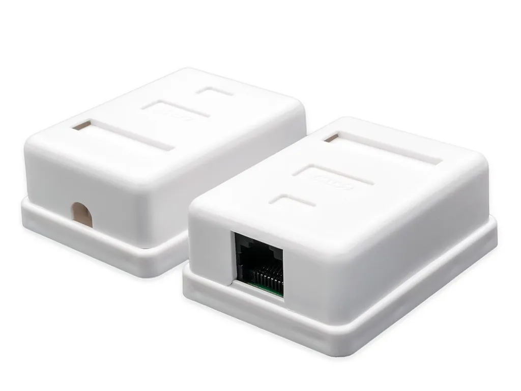 

Розетка RJ-45 открытый монтаж категория 5e, белый, GEPLINK (GL4053)