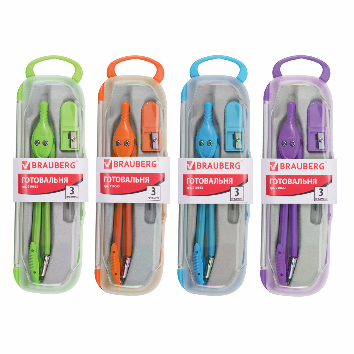 

Готовальня Brauberg Modern, 3 предмета, длина циркуля 13.5см (210663)
