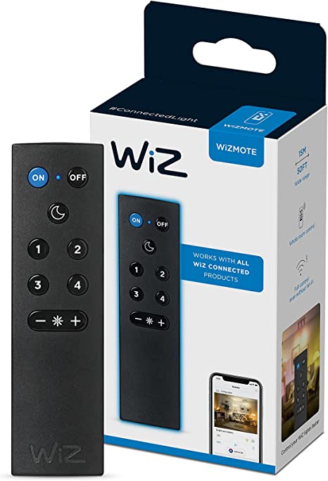 Пульт управления умным домом WiZ Remote Control, с батарейками, черный (929002551206)