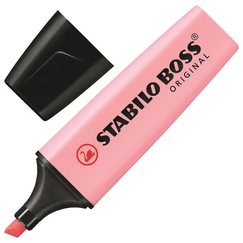 

Текстовыделитель STABILO "Boss Pastel", РОЗОВЫЙ, линия 2-5 мм, 70/129