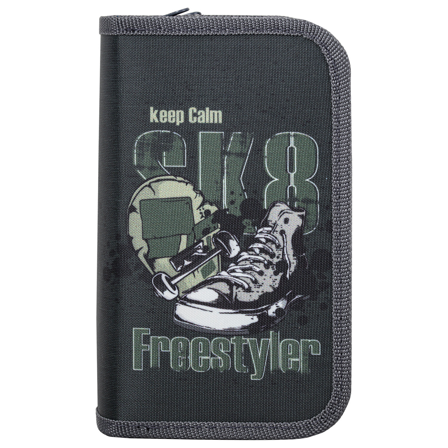 

Пенал Brauberg Classic SK8, 2 отделения, хаки (270897), SK8