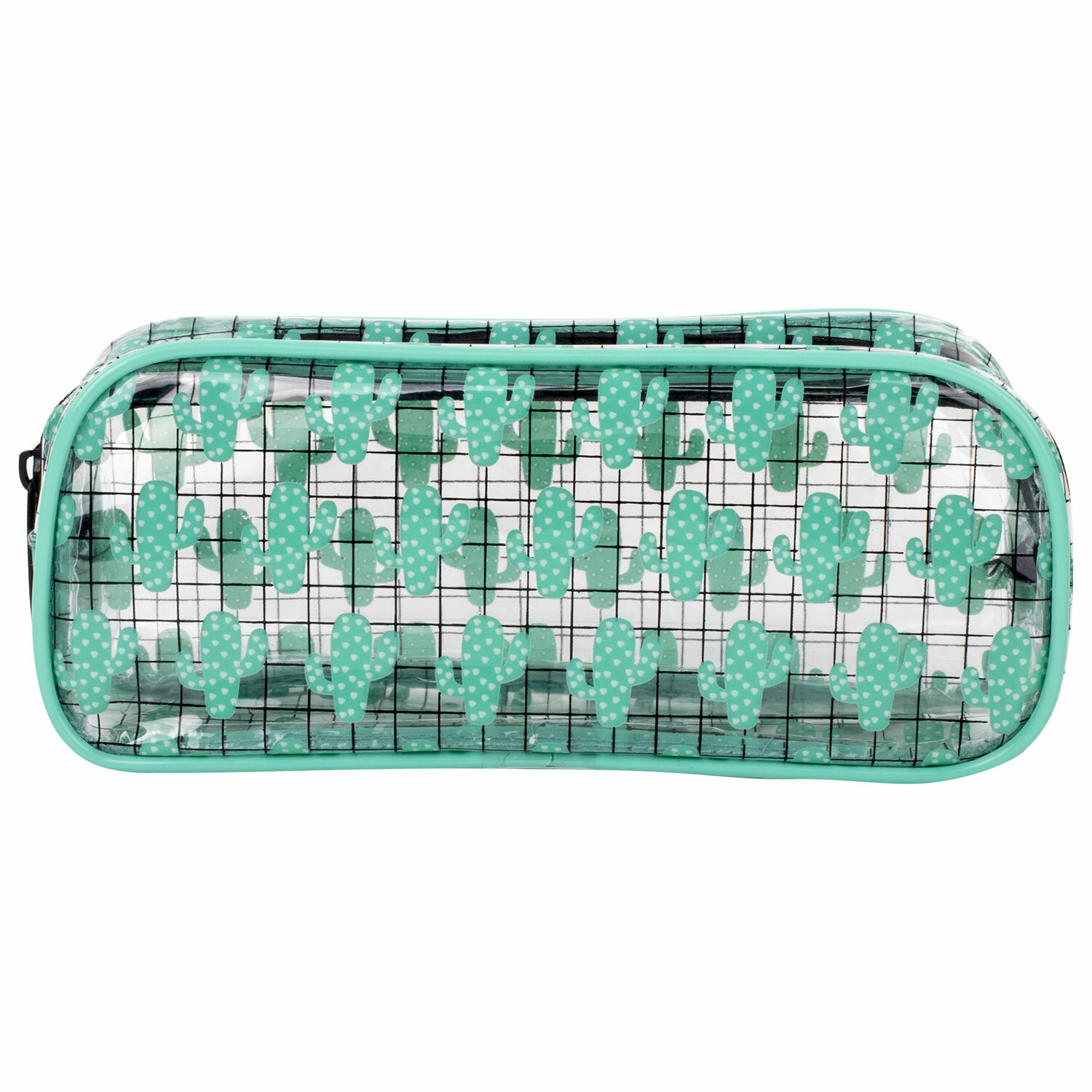 

Пенал-косметичка Brauberg Lucent Cactus, 1 отделение, зеленый (270053), Cactus