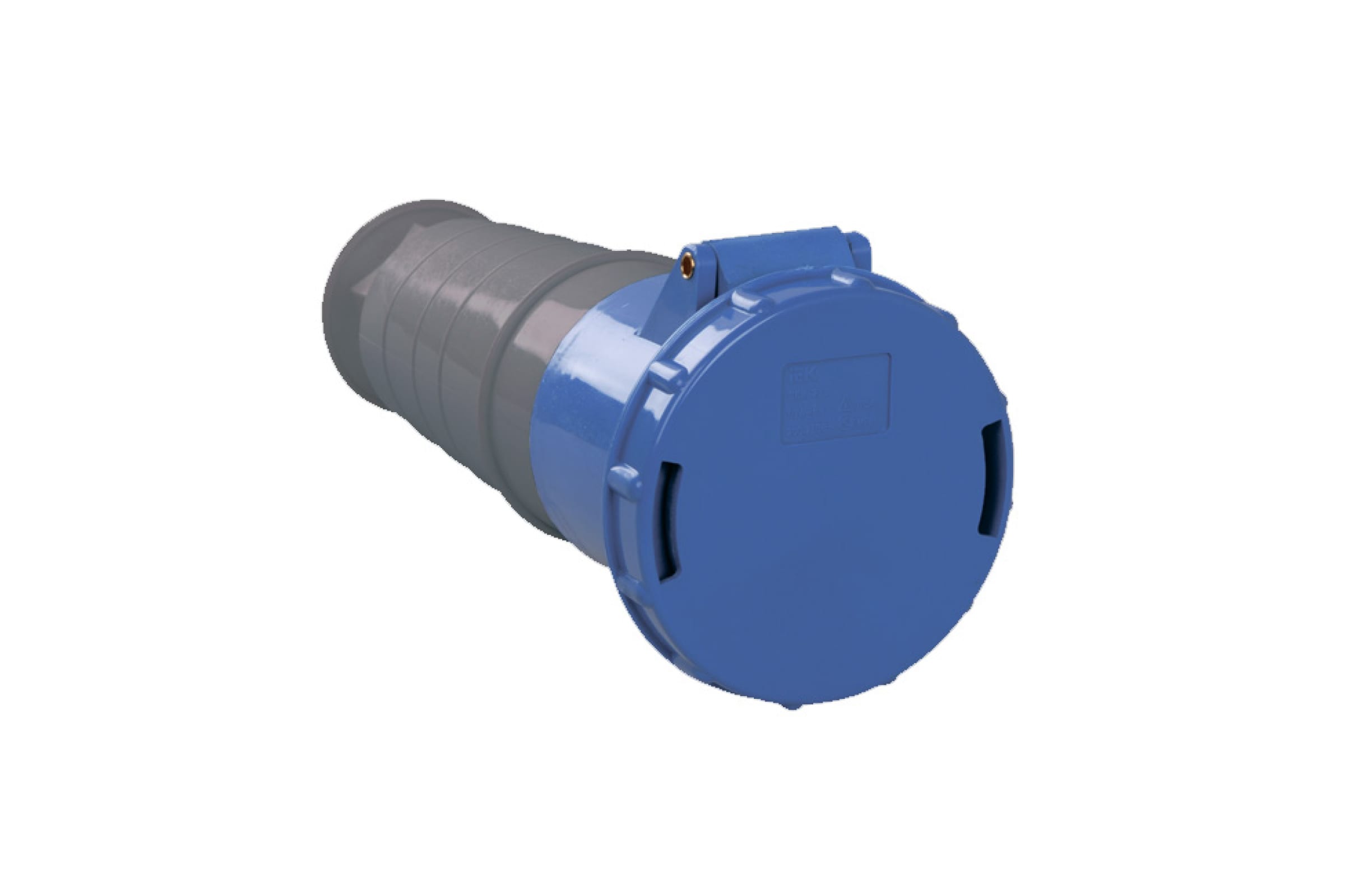 

Розетка IEK, переносная, однопостовая, с крышкой, 63A, в сборе, IP44, 2Р+РЕ, 220В, синий/серый (PSR21-063-3)
