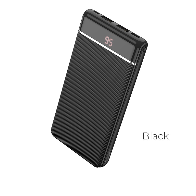 Портативный аккумулятор (Powerbank) Hoco J59 Famous, 10000mAh, 2xUSB, 2A, черный (721822) (мятая упаковка)