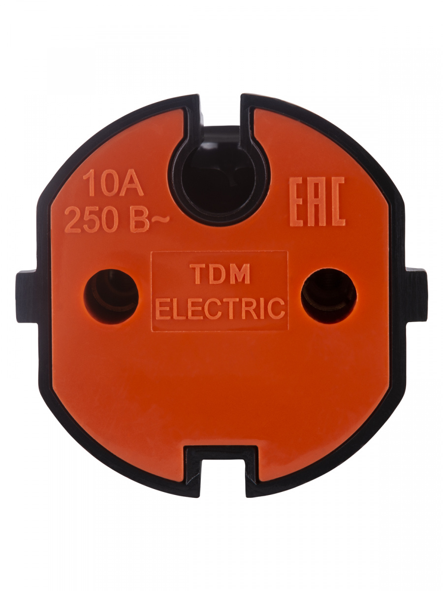 

Розетка TDM, переносная, однопостовая, 10A, в сборе, черный (SQ1806-0214), 0