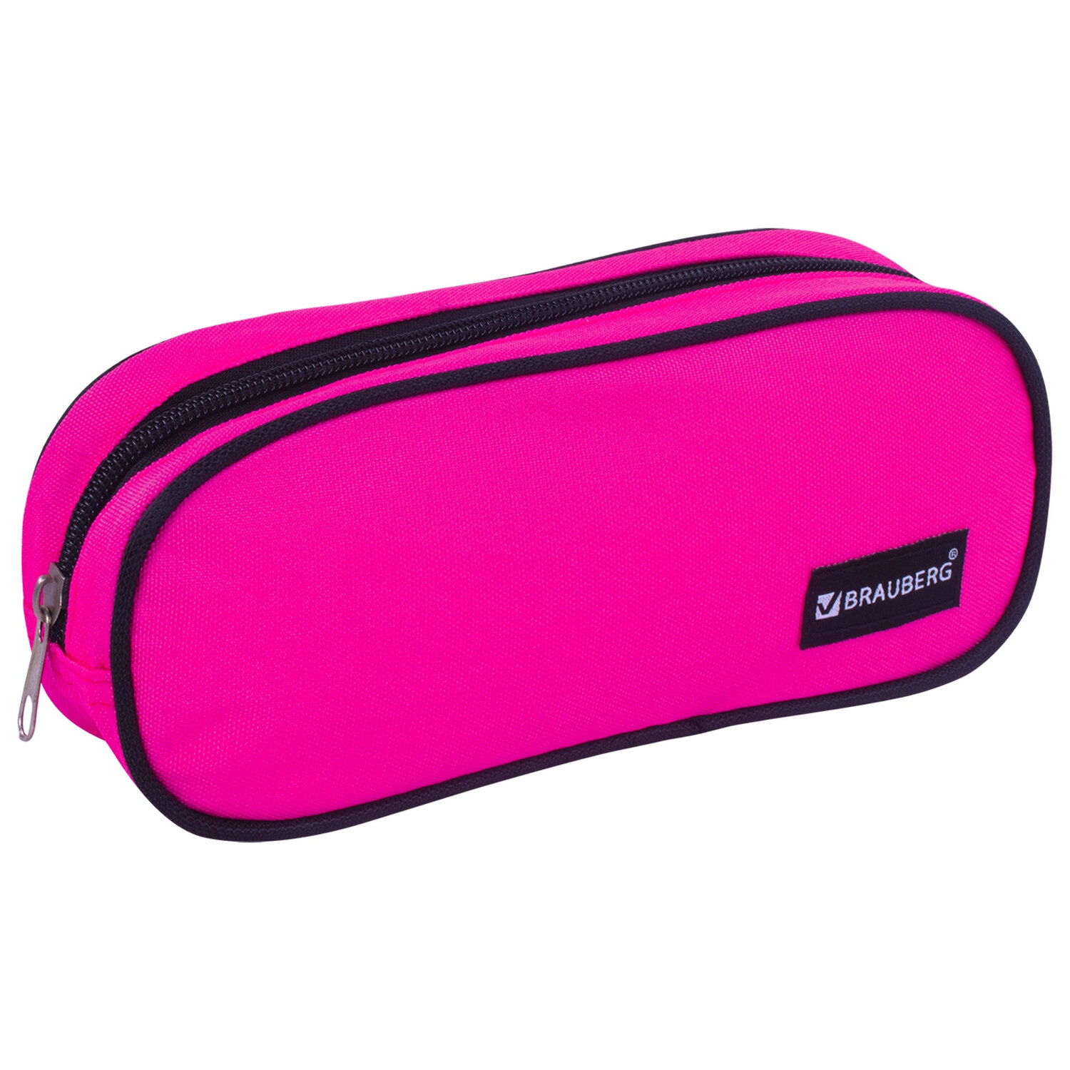 

Пенал-косметичка Brauberg Oblong NEON PINK, 1 отделение, розовый (229270), NEON PINK
