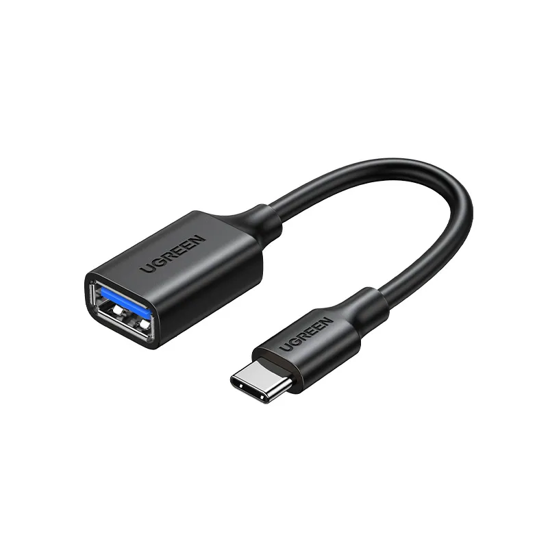 

Кабель USB Type-C(m)-USB(Af), OTG, 15 см, черный, UGREEN US154 (30701), US154