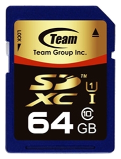 Карта памяти 64Gb SDXC Team Group Class 10 UHS-I (TSDXC64GUHS01)