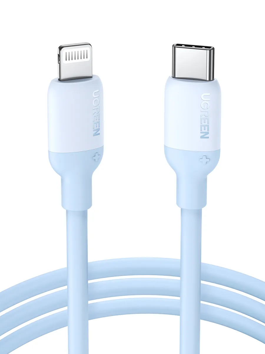 

Кабель USB Type-C-Lightning 8-pin, MFi, 3A, 1м, синий UGREEN US387 (20313), US387