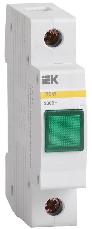 Лампа индикаторная неон зеленый 230 В AC, IEK ЛС-47 (MLS10-230-K06)
