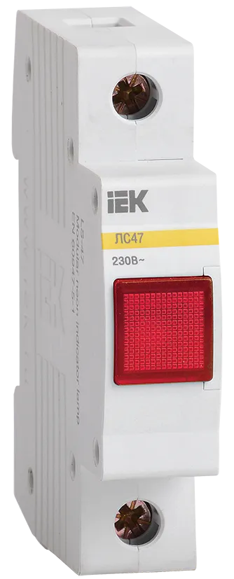 Лампа индикаторная неон красный 230 В AC, IEK ЛС-47 (MLS10-230-K04)