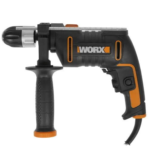 

Дрель Worx WX317.2, сетевая, 600Вт, 25 Н·м, 3000 об/мин, ударная, быстрозажимной патрон, кейс, 1.6кг, WX317.2