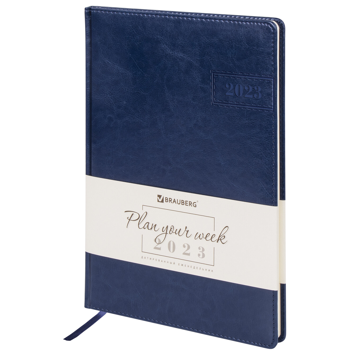 

Еженедельник датированный A4 BRAUBERG Imperial, в линейку, 64 листов синий (113939), 0