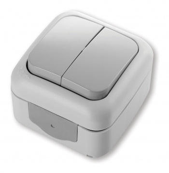 

Выключатель Panasonic Palmiye, 2кл., открытый монтаж, в сборе, серый (90555502-RU)