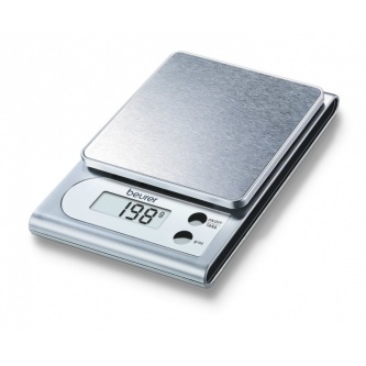 Кухонные весы электронные BEURER KS 22 3кг, 1 х CR2032, серебристый (704.10)