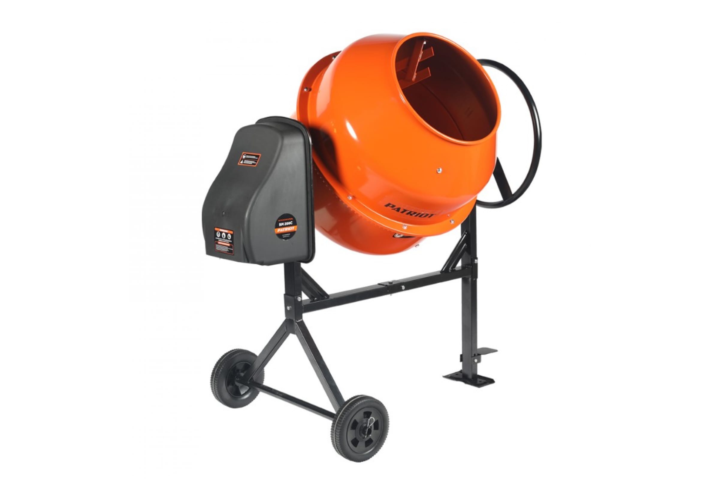 

Бетоносмеситель Patriot BM 208C, 800 Вт, объем смесителя 200 л, скорость вращения барабана 31 об/мин (577300208), 208C