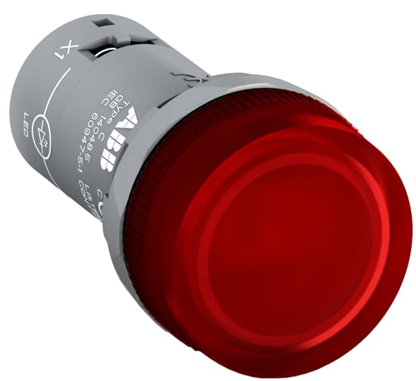 Лампа индикаторная LED красный 22 мм 230 В AC, ABB CL2-523R (1SFA619403R5231)