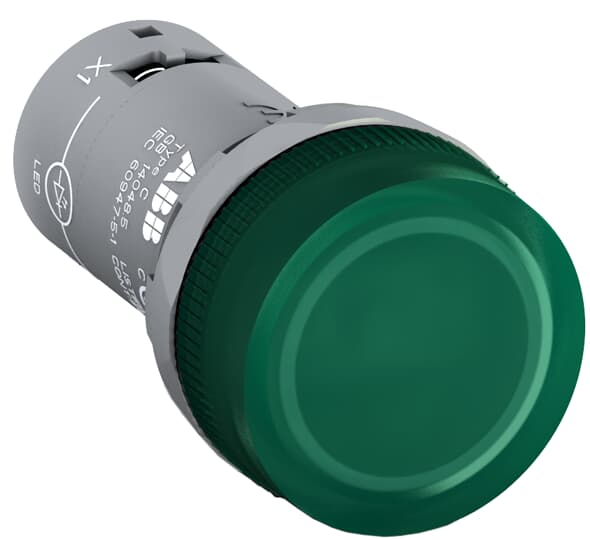 

Лампа индикаторная LED зеленый 22 мм 24 В AC/DC, ABB CL2-502G (1SFA619403R5022), CL2-502G