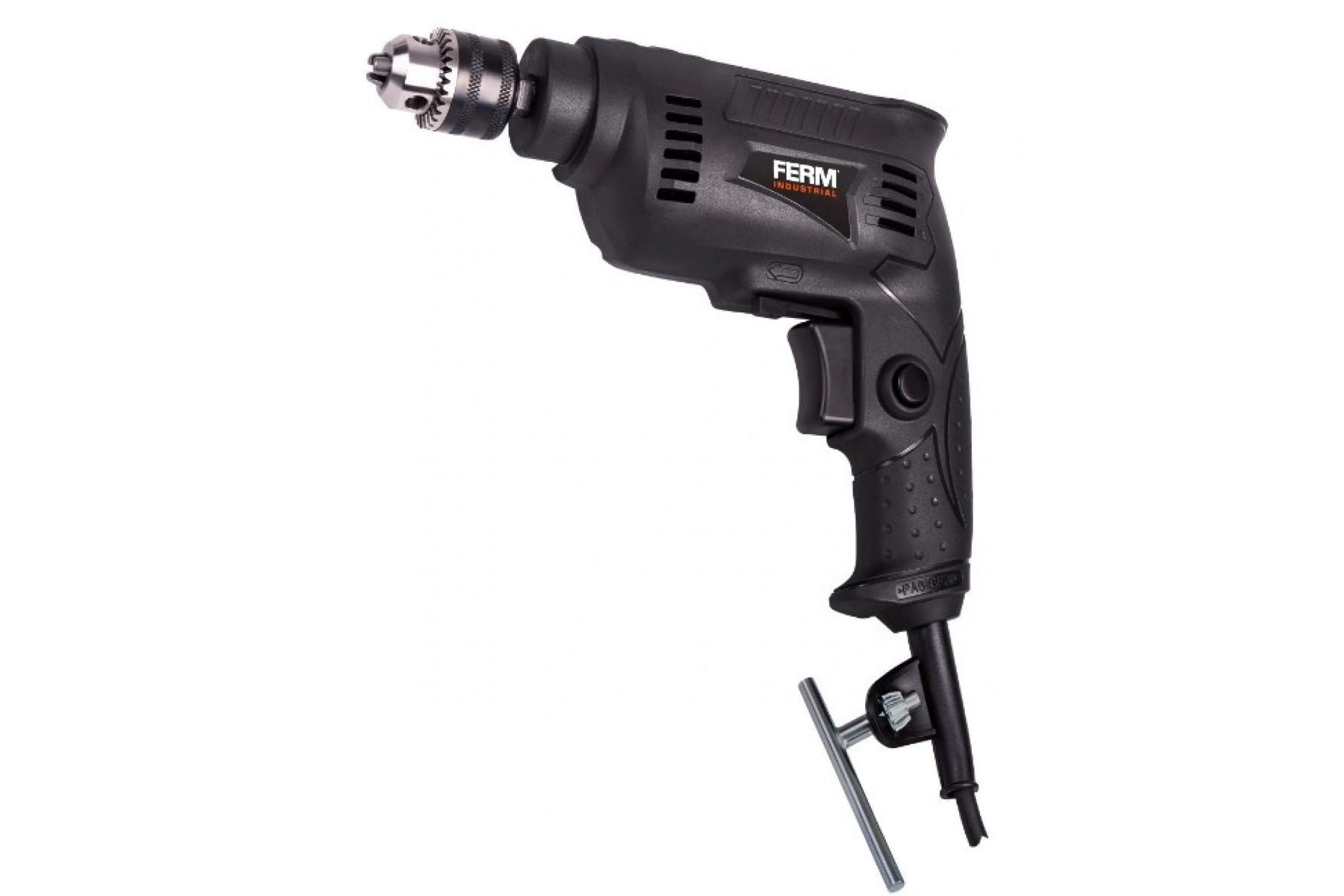 

Дрель Ferm PDM1047P, сетевая, 230 Вт, 4500 об/мин, 1.2 кг, PDM1047P