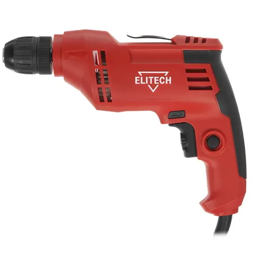 

Дрель ELITECH Д580РЭ, сетевая, 580 Вт, 2500 об/мин, быстрозажимной патрон, 1.6 кг (Е2201.003.00), Д580РЭ