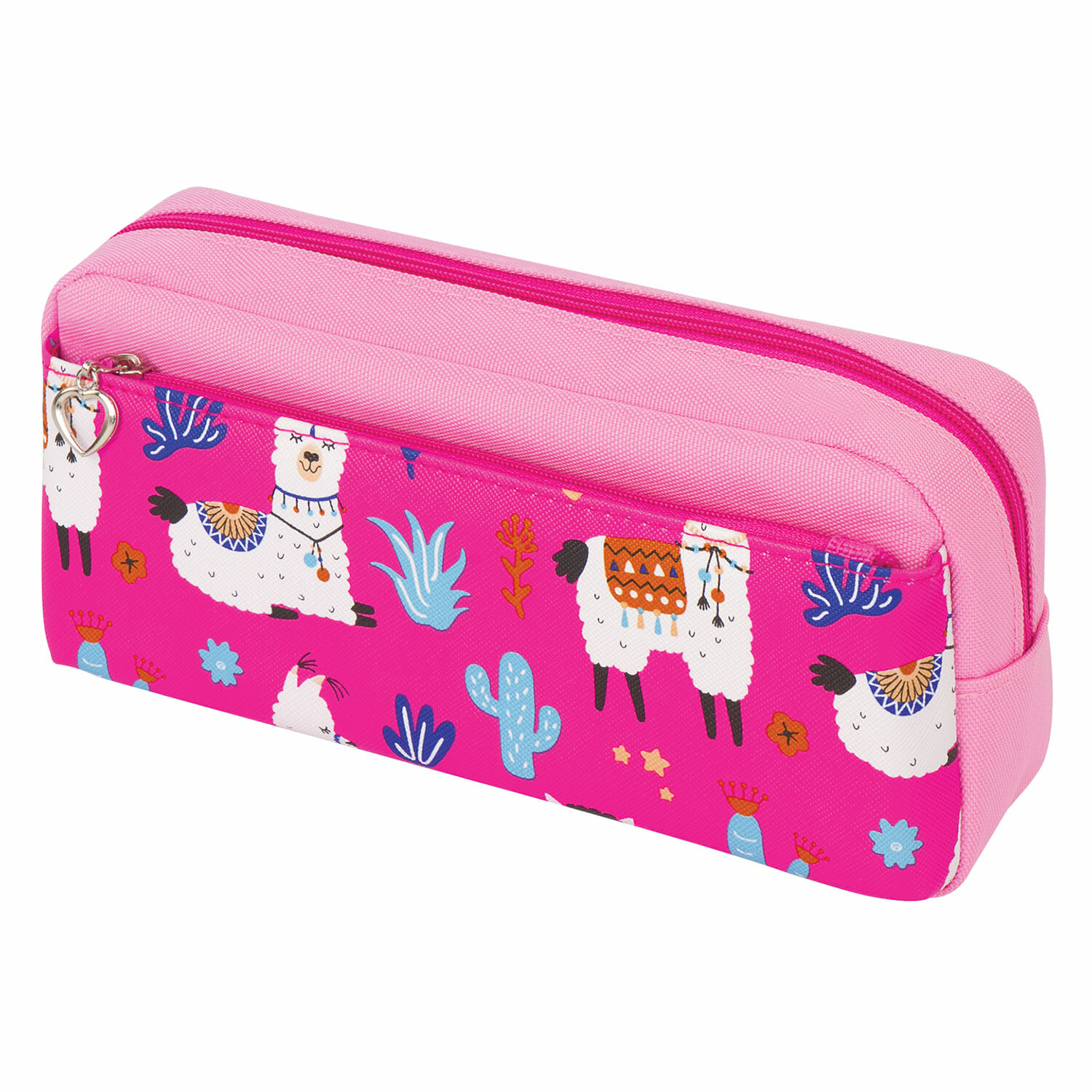 

Пенал-косметичка ЮНЛАНДИЯ LLAMAS Pink, 2 отделения, розовый (228980), Pink