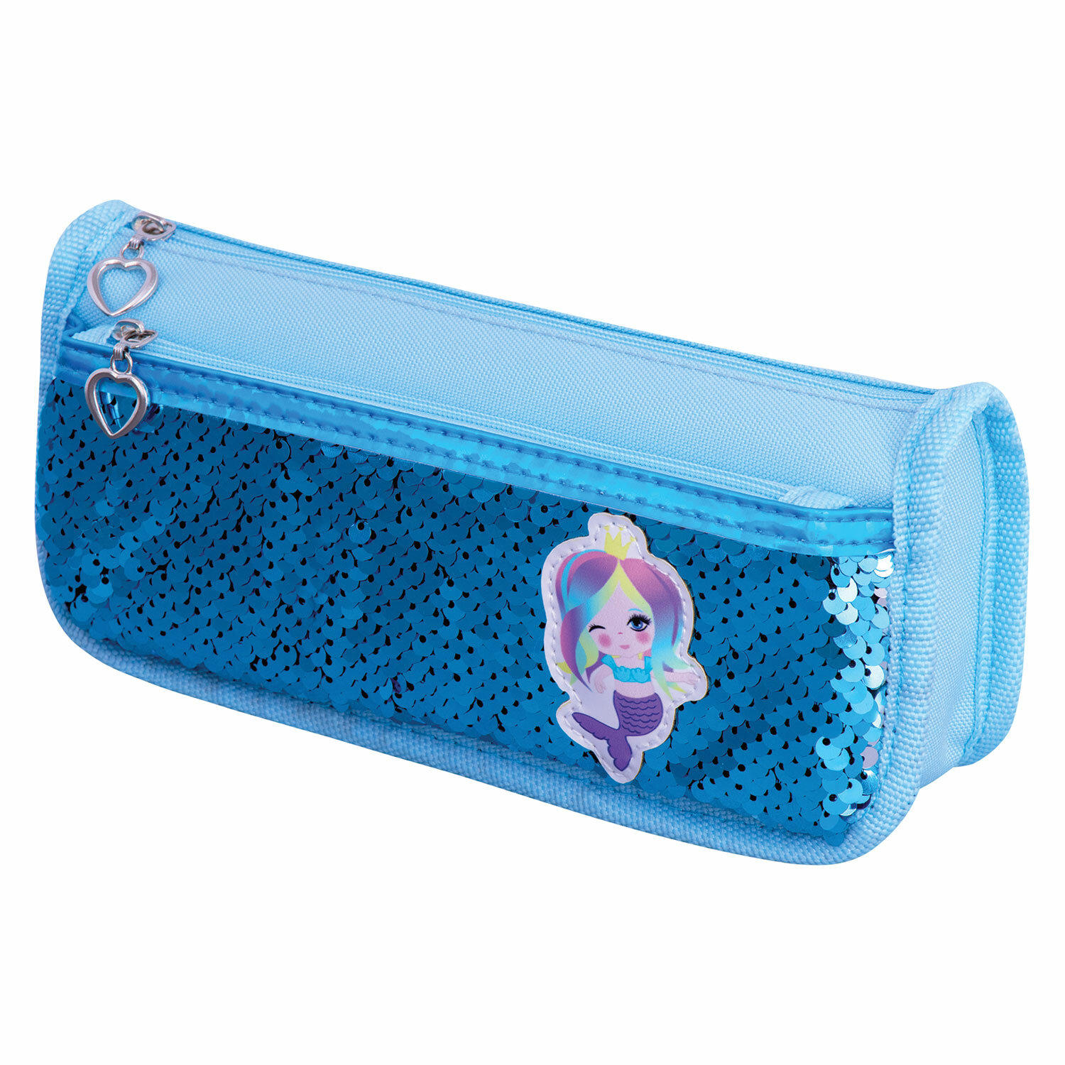 

Пенал-косметичка ЮНЛАНДИЯ MERMAID Blue, 2 отделения, голубой (228976), Blue