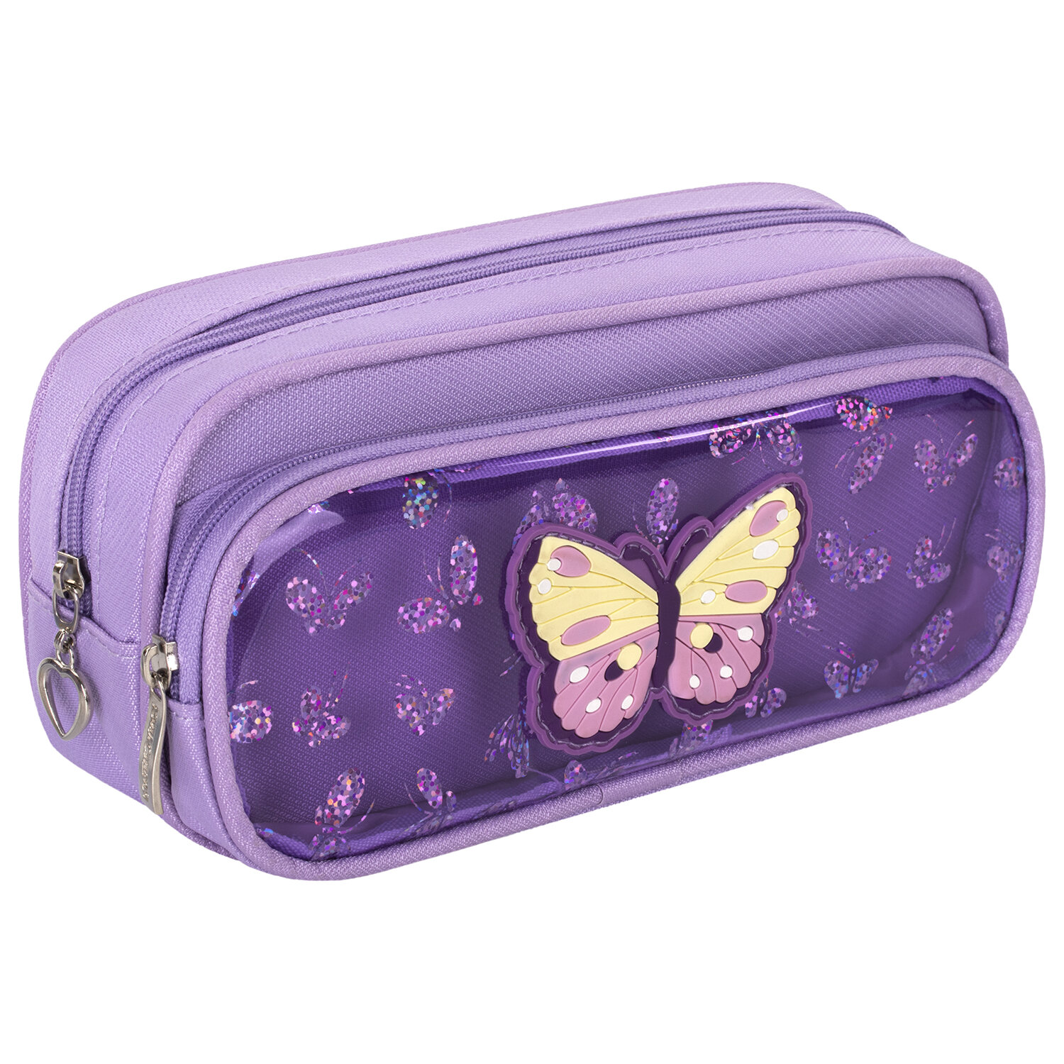 

Пенал-косметичка ЮНЛАНДИЯ BUTTERFLY Purple, 2 отделения, фиолетовый (270256), Purple