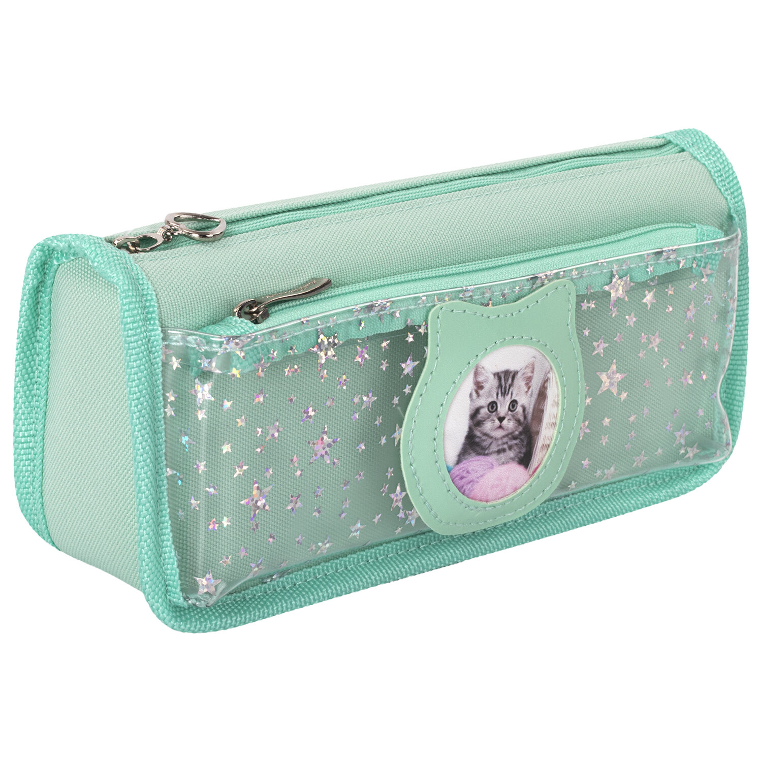 

Пенал-косметичка ЮНЛАНДИЯ Kitty Mint, 2 отделения, мятный (270262), Mint