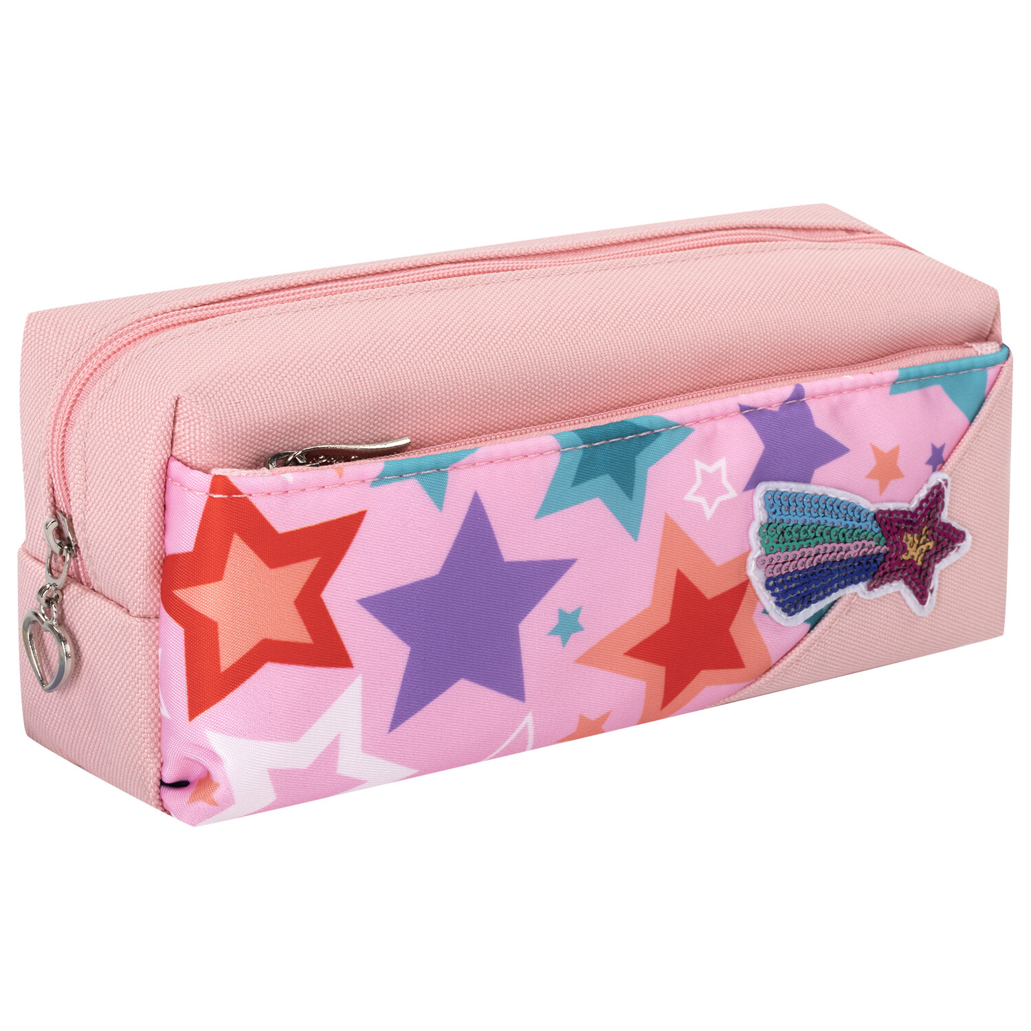 

Пенал-косметичка ЮНЛАНДИЯ Stars Pink, 2 отделения, розовый (270263), Pink