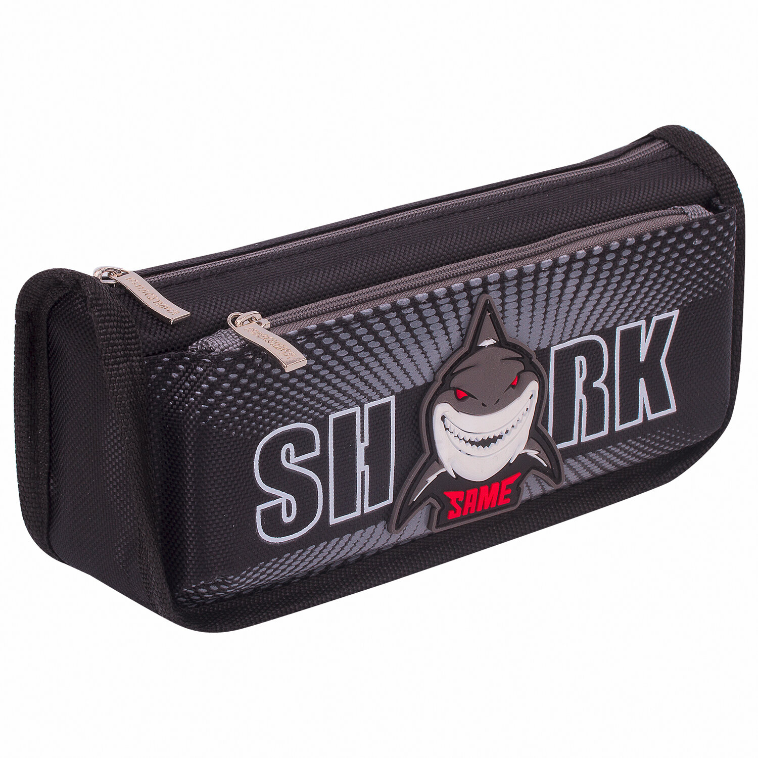 

Пенал-косметичка ЮНЛАНДИЯ Element Shark, 2 отделения, черный (270271), Shark