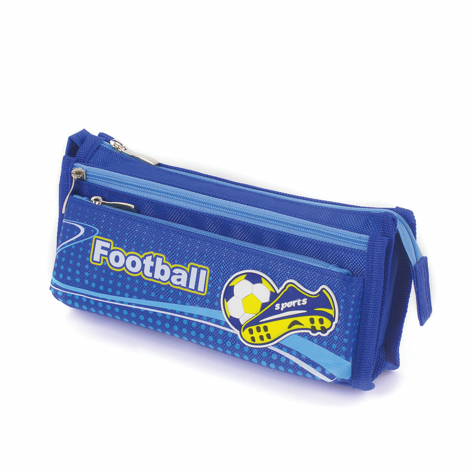 

Пенал-косметичка ЮНЛАНДИЯ Sports Football, 3 отделения, синий (228979), Football