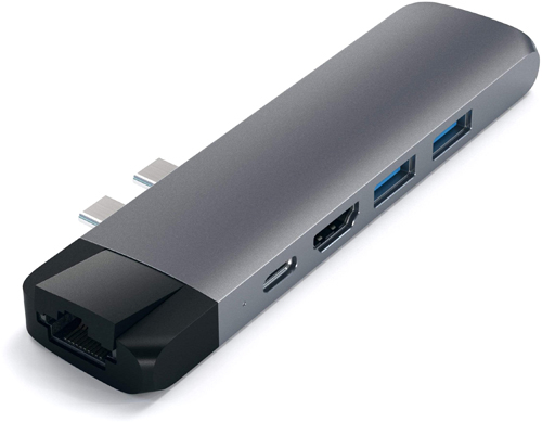 

Концентратор Satechi Pro Hub with Ethernet, 2xUSB 3.0, 1xUSB-C, серый + RJ-45, HDMI (ST-TCPHEM), Pro Hub with Ethernet