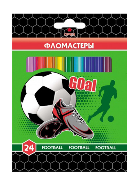 

Фломастеры Хатбер футбол, 24 шт. (BFk_24118), футбол
