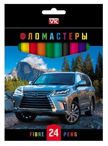 

Фломастеры Хатбер джипы, 24 шт. (BFk_24043), джипы