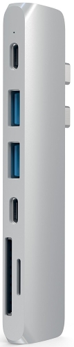 

Концентратор Satechi Pro Hub, 2xUSB 3.0, 1xUSB-C, серебристый + Thunderbolt 3, HDMI (ST-CMBPS), Pro Hub