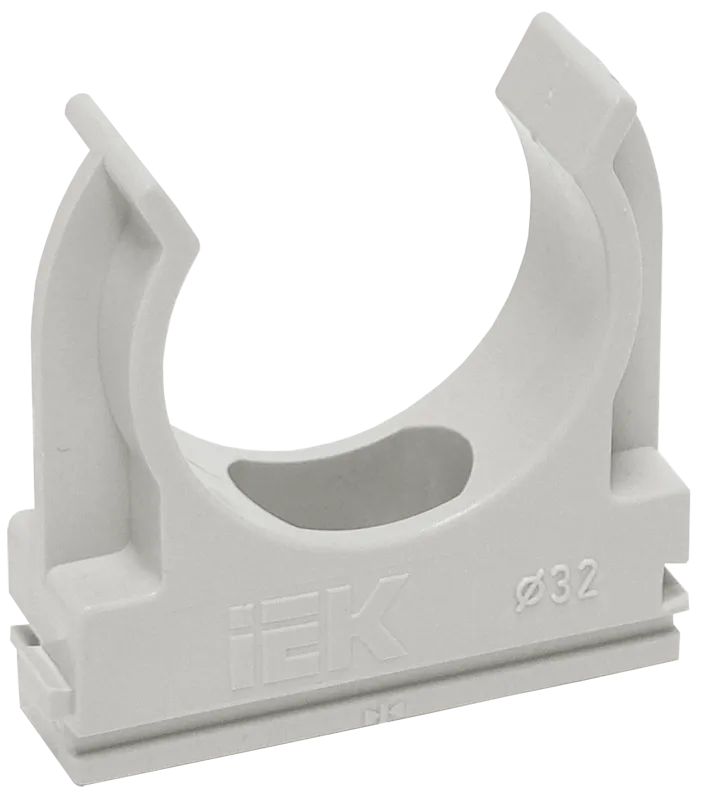 Держатель с защелкой ⌀50мм, пластик, серый, 25, IEK Elasta CF50 (CTA10D-CF50-K41-025-PCS)