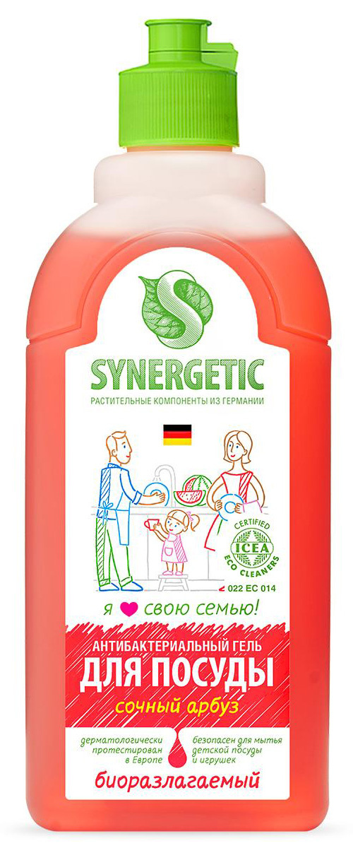 

Средство для мытья посуды SYNERGETIC 103055, 500мл, гель, Арбуз (0), 103055