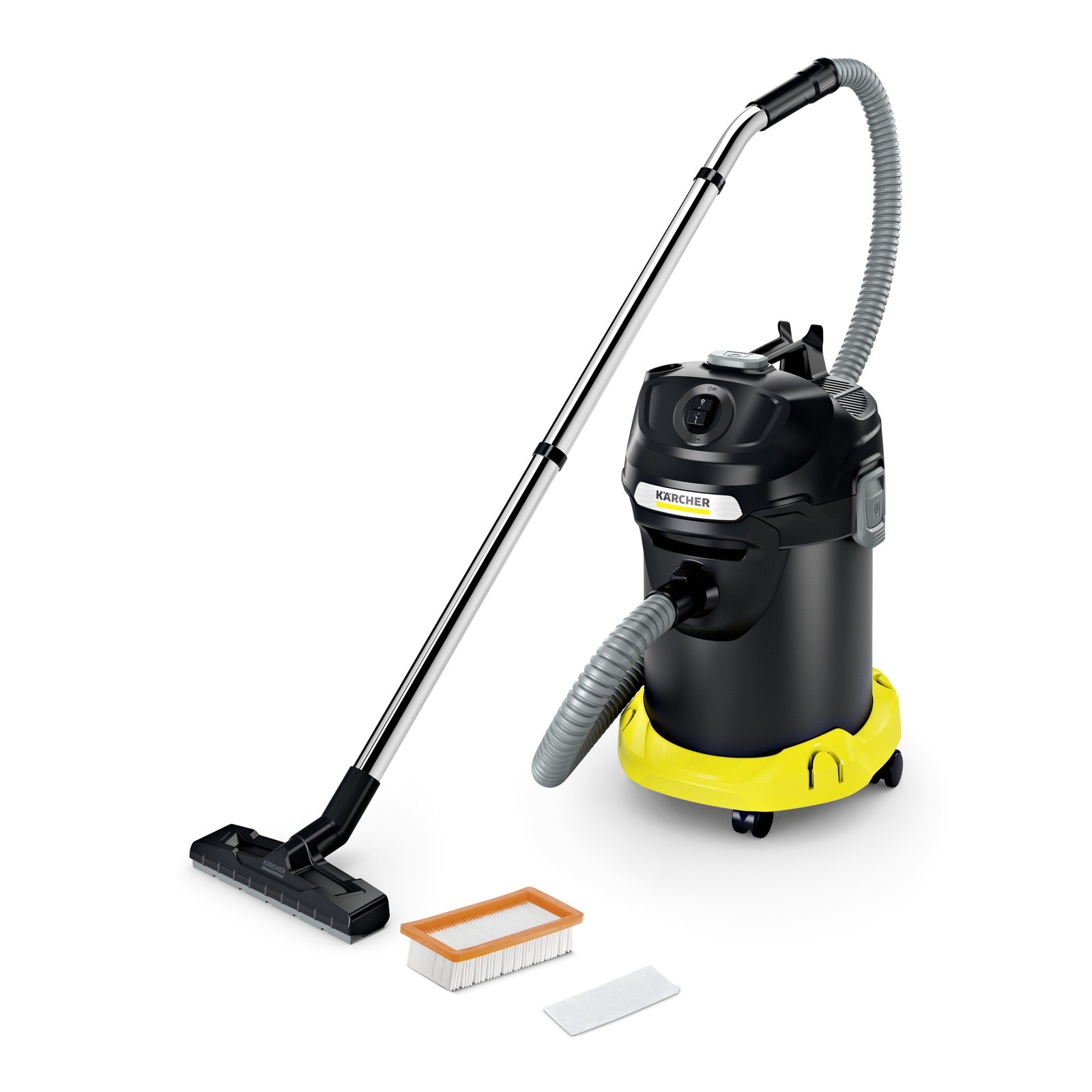 Строительный пылесос KARCHER AD 4 Premium, сетевой, 600 Вт, сухая уборка, объем пылесборника 17 л, контейнер, диаметр шланга 3.5 см, длина шланга 1.7 м, 5.3 кг (1.629-731.0)