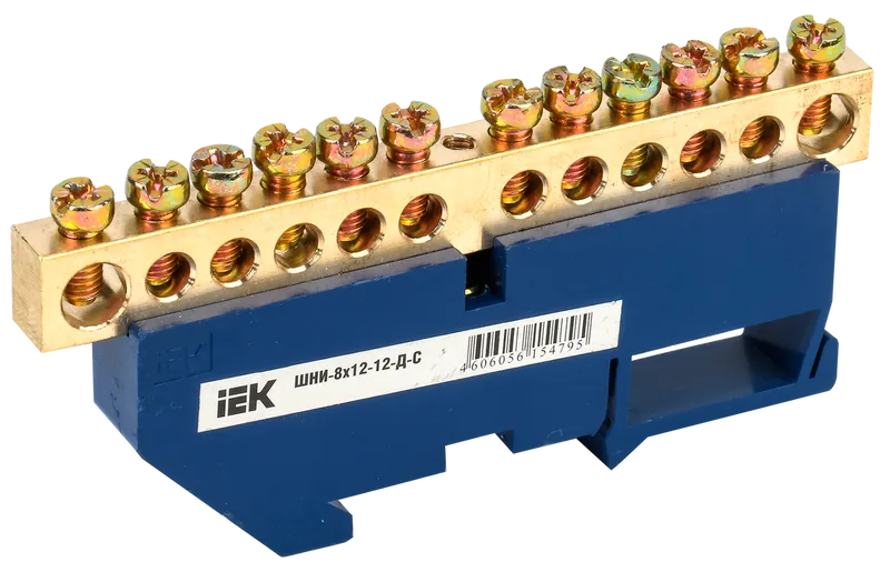 Шина IEK ШНИ-8х12-12-Д-С 12x25-10 мм² (YNN10-812-12D-K07)