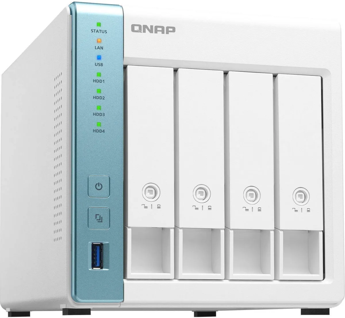

Сетевой накопитель (NAS) QNAP TS-431P3-4G, слоты 4x2.5"/3.5" SATA3, RAID 0, 1, 5, 6, 10, JBOD, 1x1 Гбит + 1x2.5 Гбит/с, 3xUSB 3.0, Cortex-A15 Annapurna Labs Alpine AL-314/4x1.7GHz, DDR3 3.91Gb, 90W, TS-431P3-4G