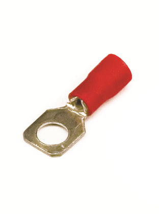 Наконечник НКИ кольцевой изолированный, 0.25 мм² - 1.5 мм², медь, под опрессовку, красный, DKC Quadro (2A4P)