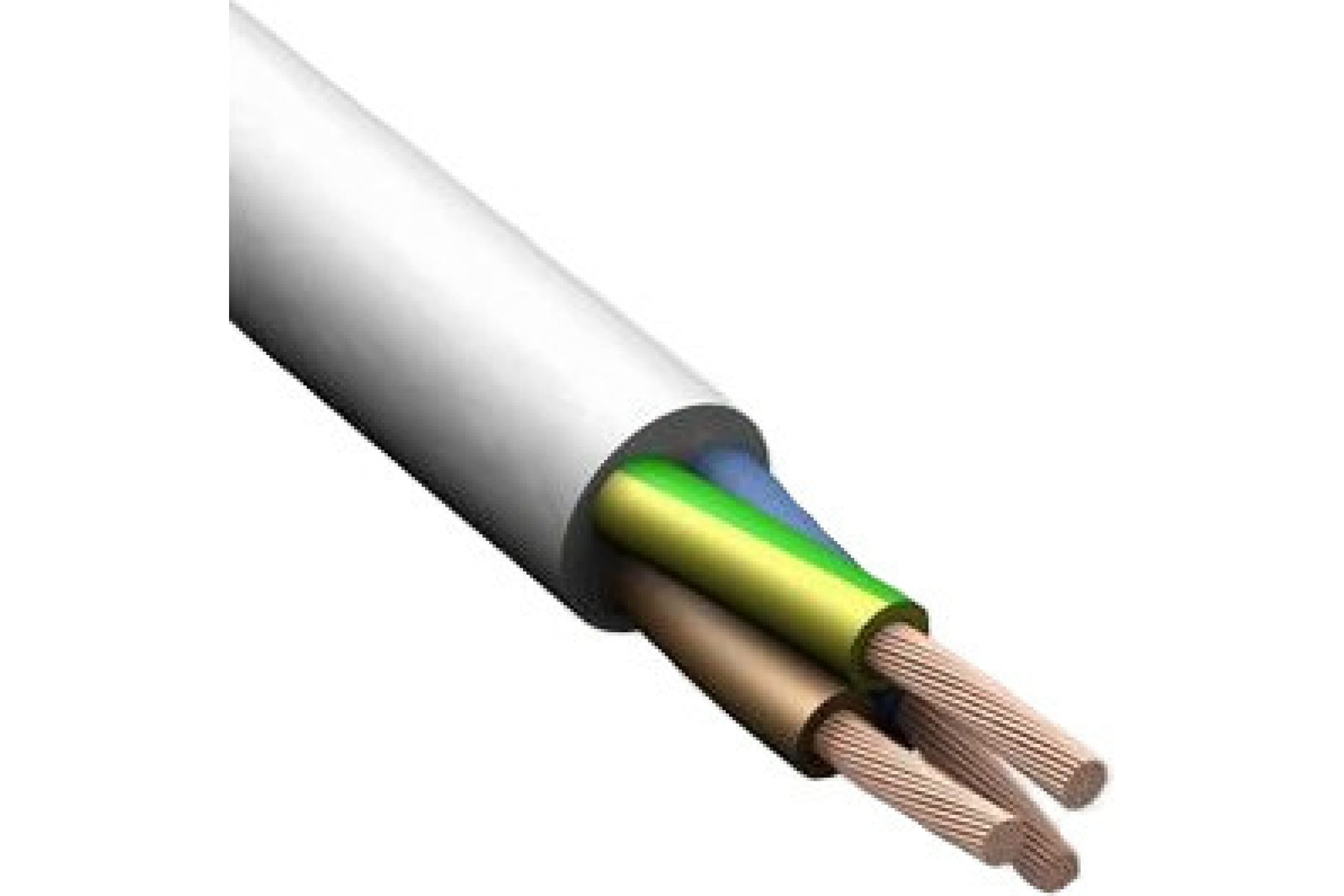Провод медный ПВС 3x0.75 мм² бухта 5 м круглый ГОСТ Белый Русский Свет (7224)