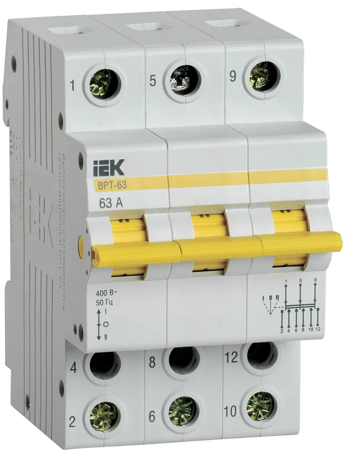 Выключатель-разъединитель 3P 63А, IEK ВРТ-63 (MPR10-3-063)