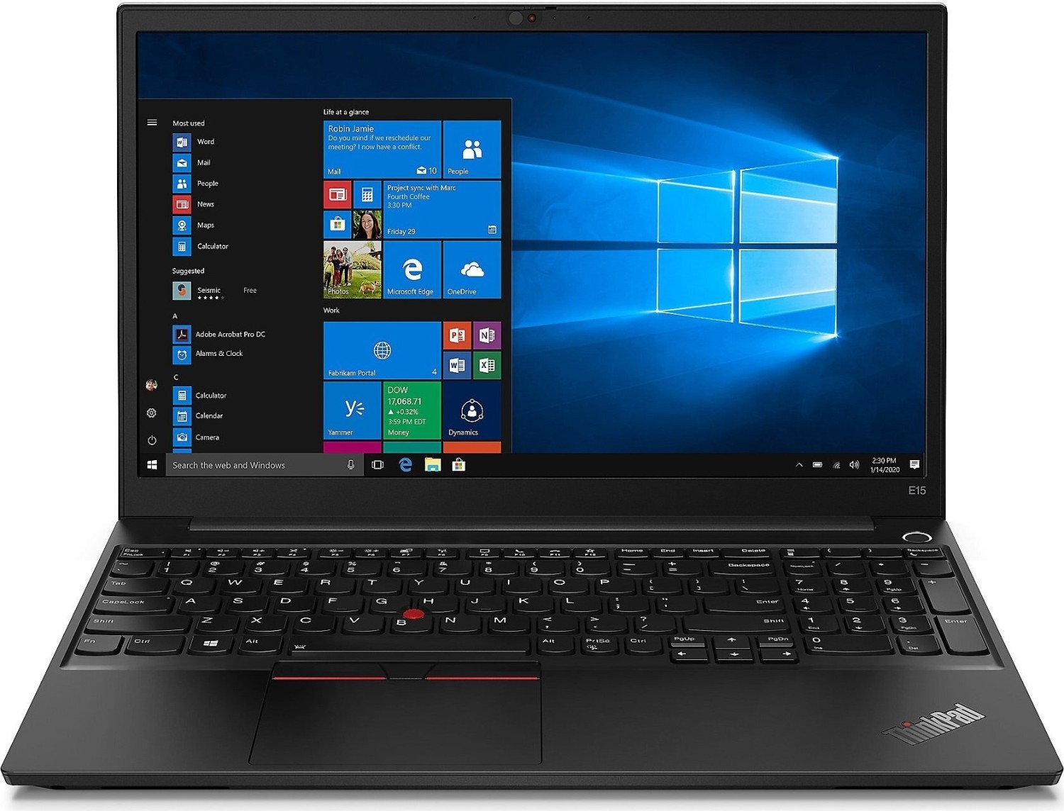 Ноутбук 15.6" Lenovo ThinkPad E15 G2, черный (20TES37Q00)