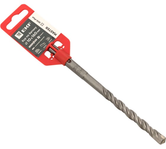 

Бур SDS+ ⌀10мм x 100мм/160мм EKF Master (db-10-160-2x4)