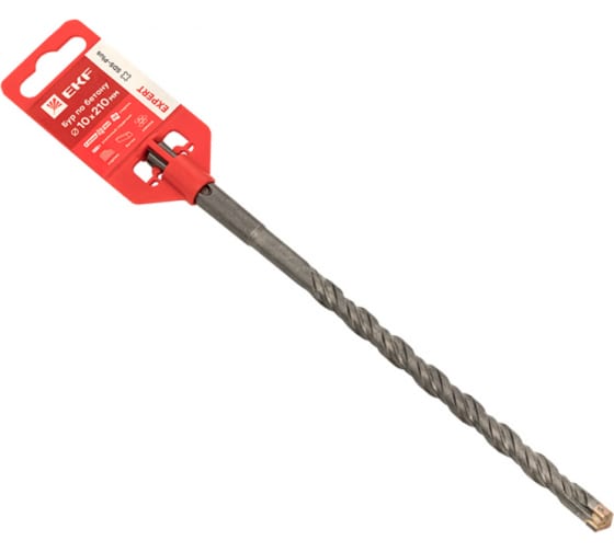

Бур SDS+ ⌀10мм x 150мм/210мм EKF Expert (db-10-210-4x4)