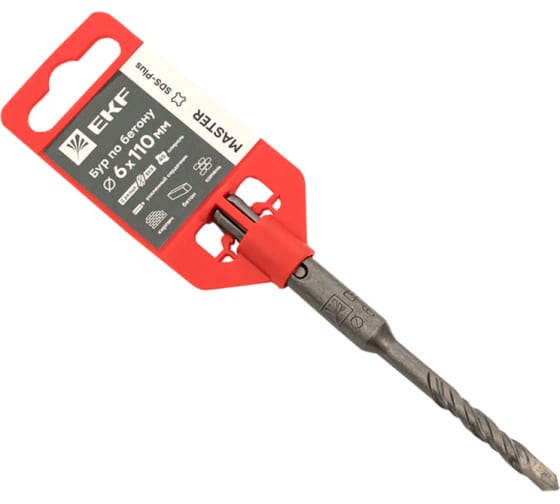 

Бур SDS+ ⌀6мм x 50мм/110мм EKF Master (db-6-110-2x4)